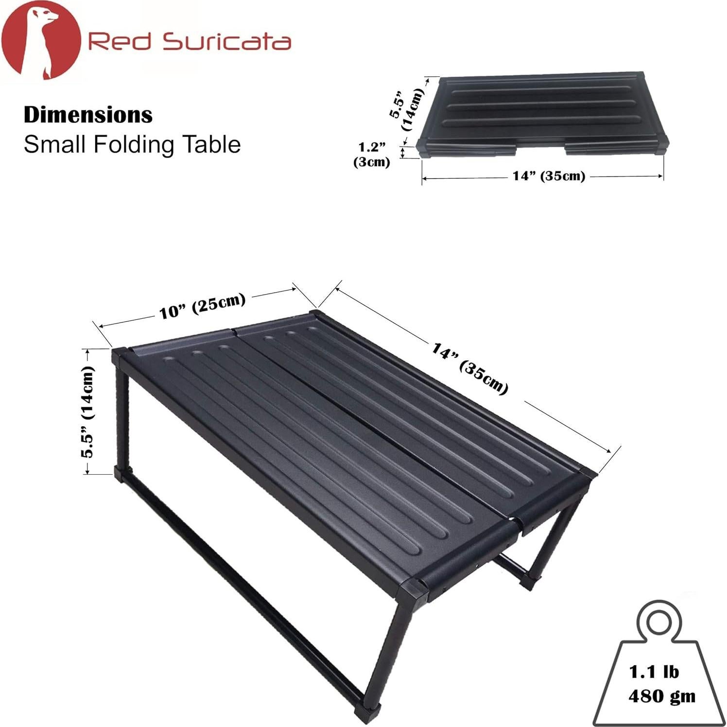 Mesa Plegable Portátil Red Suricata - 35.6x25.4cm, 0.5kg