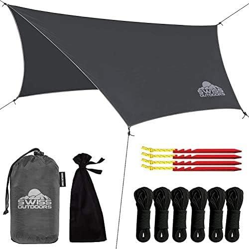 Toldo de Lluvia Swiss Outdoors 3.66x2.74m Impermeable Gris