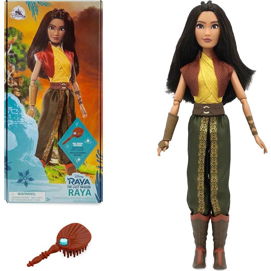 Muñeca Clásica Raya Disney 28 cm con Cepillo y Atuendo