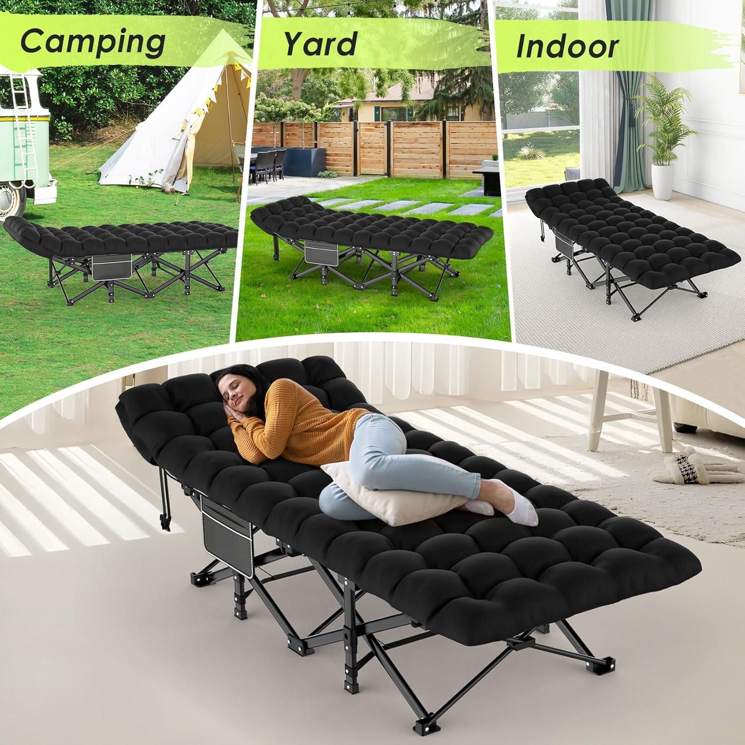 Cama de Camping Plegable Suteck 190.5x71.1cm Oxford 1200D