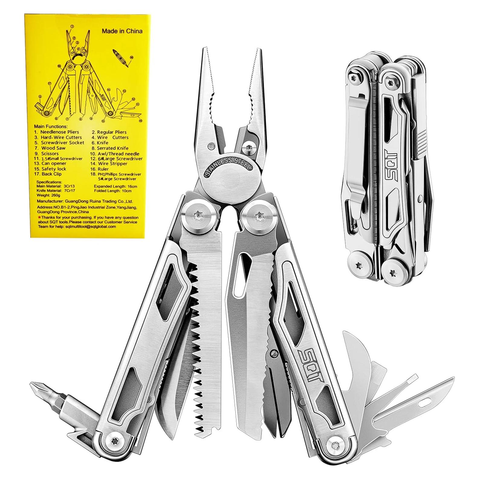 Multiherramienta Plegable SQT 18 en 1 Profesional para Camping