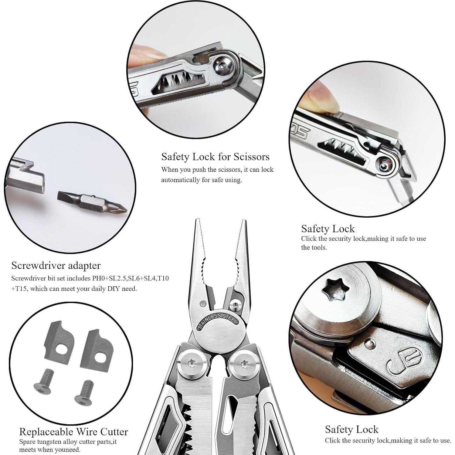 Multiherramienta Plegable SQT 18 en 1 Profesional para Camping