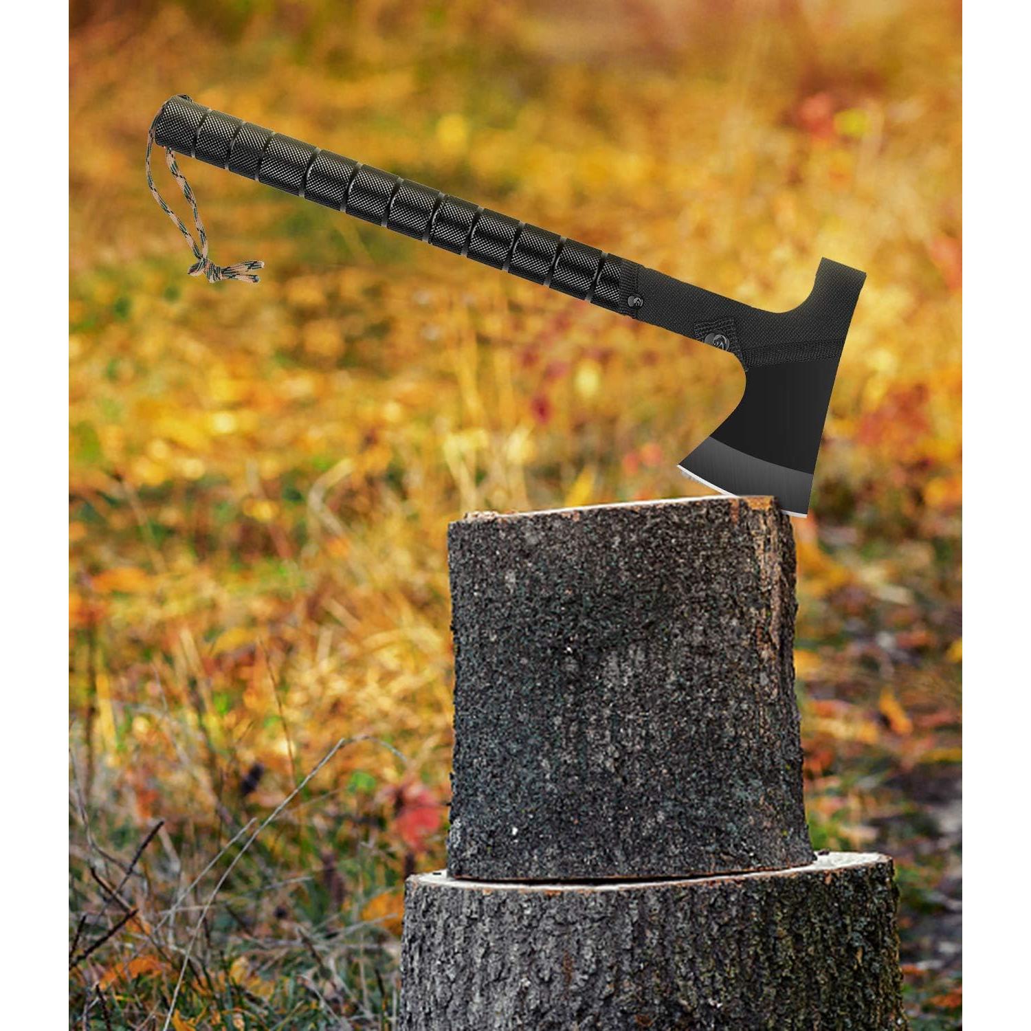 Camping Axe, Folding Portable Survival Hatchet/Shovel Multi-Tool, Tactical Tomahawk with Hammer for Outdoor Hunting Hiking Camping