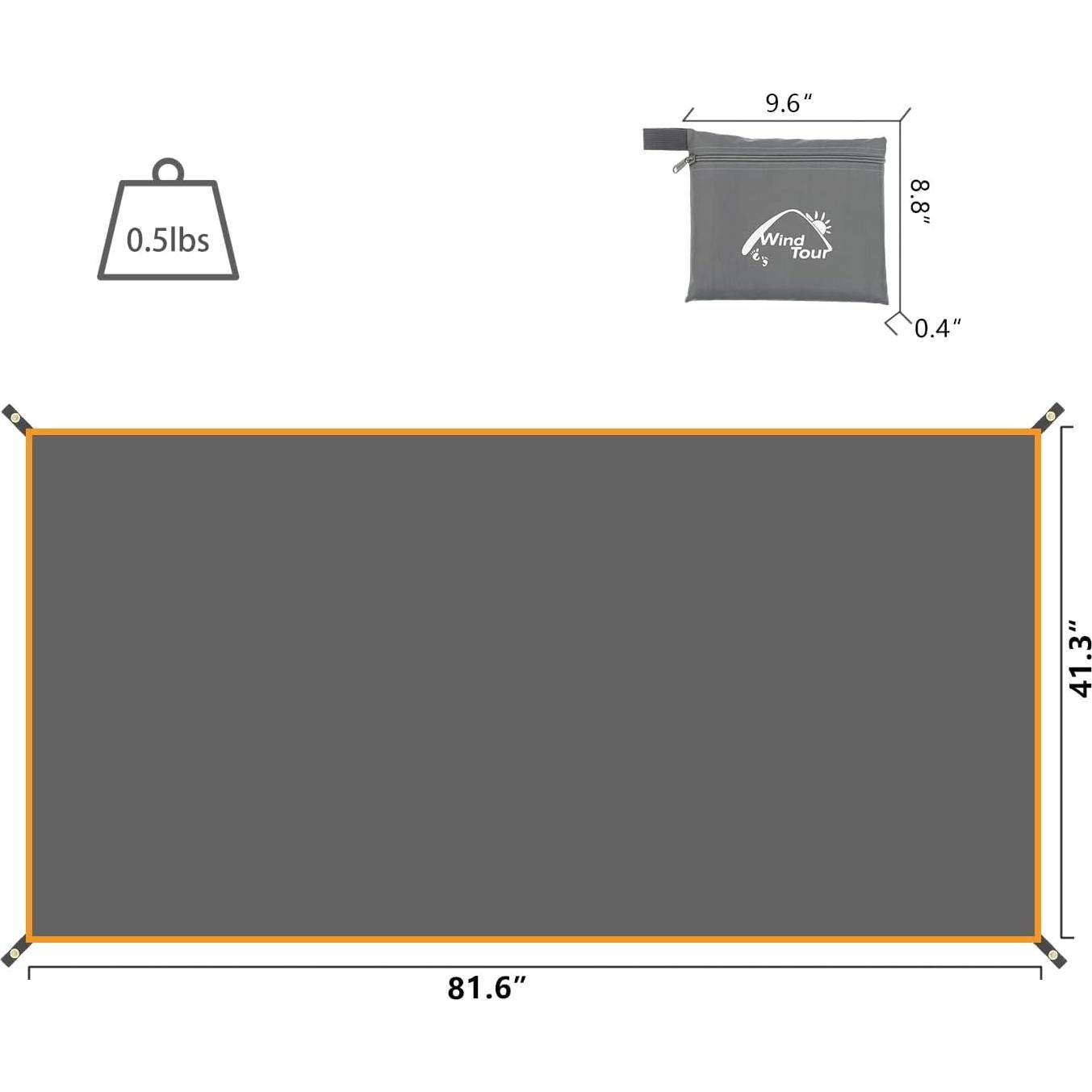 Tarp Multifuncional Wind Tour 210.8x104.9cm Impermeable