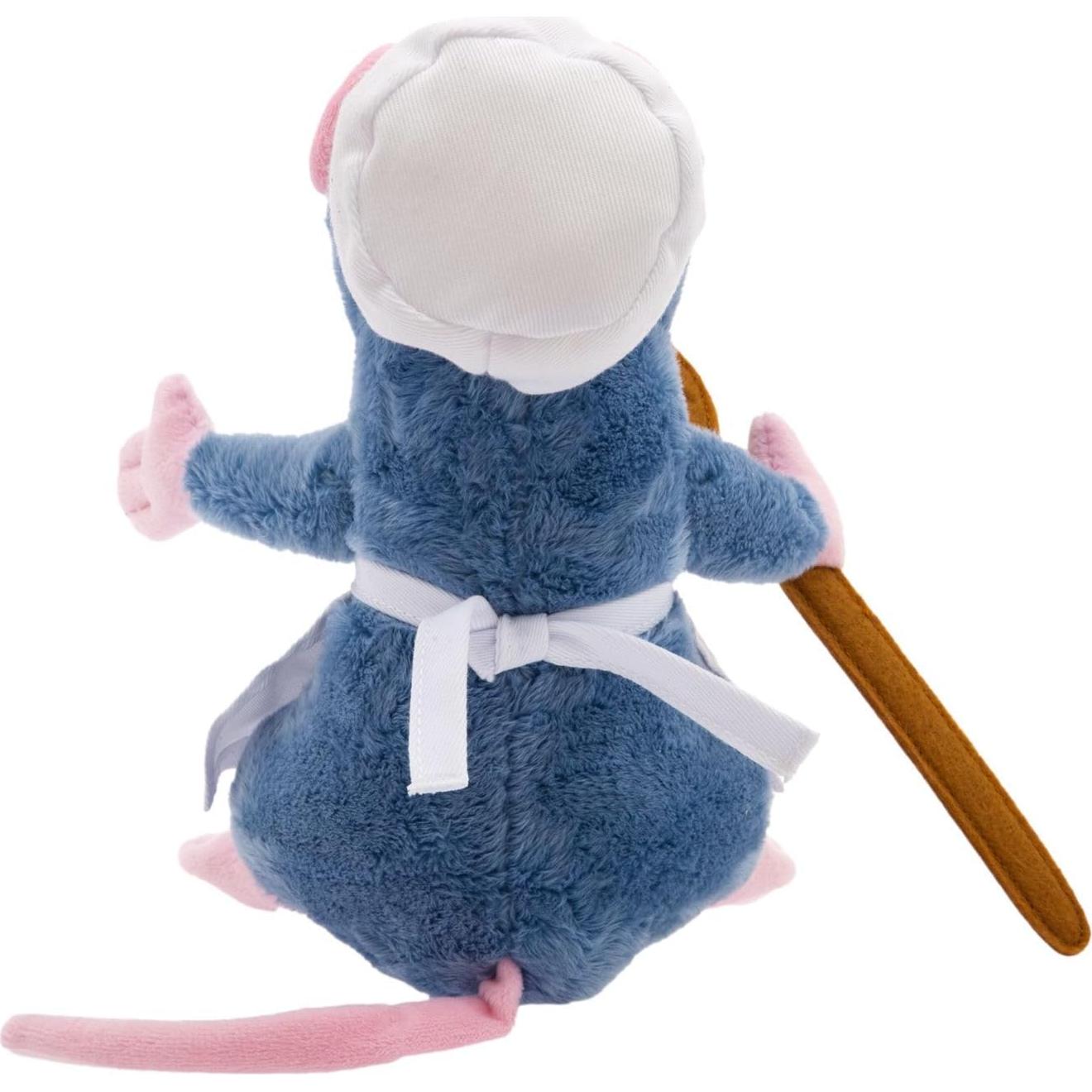 Official Ratatouille Rat Plush - Master Chef Remy Stuffed Animal with Chef's Hat & Apron, Soft Plush Fabric, Felt Spoon, Detailed Sculpting, Embroidered Features - Small 9''