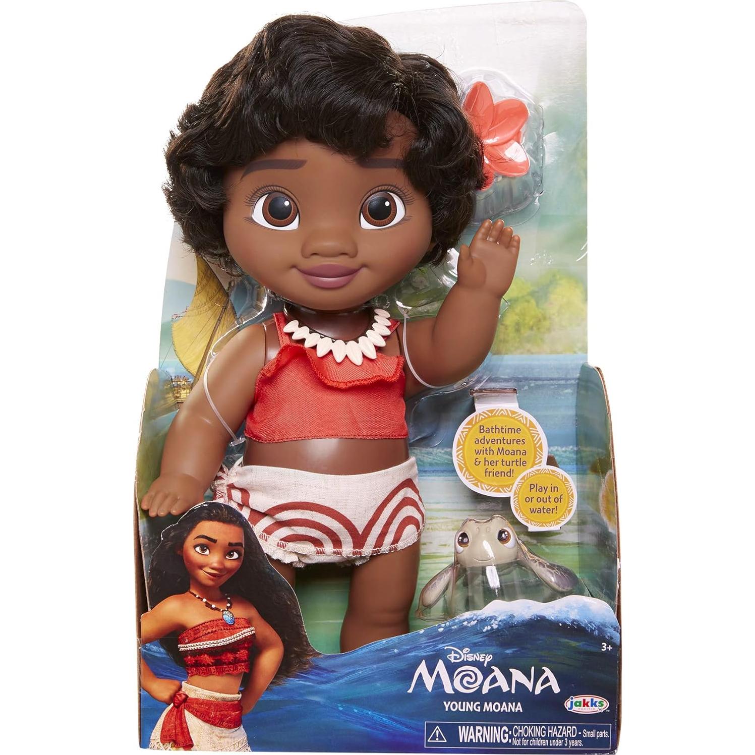 Muñeca Joven Moana Disney 33 cm con Tortuga y Accesorios
