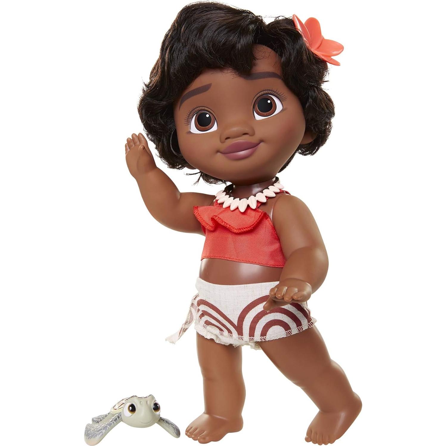 Muñeca Joven Moana Disney 33 cm con Tortuga y Accesorios