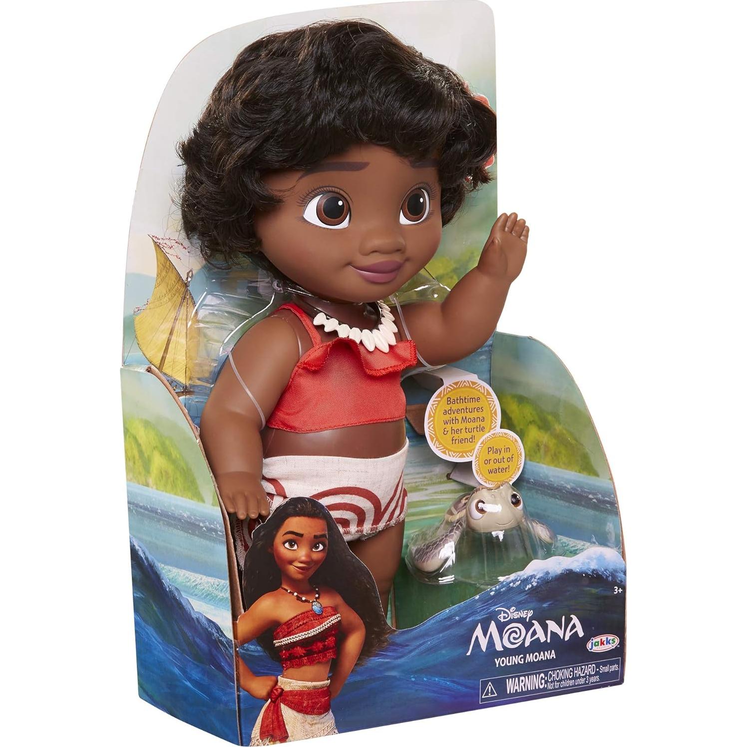 Muñeca Joven Moana Disney 33 cm con Tortuga y Accesorios