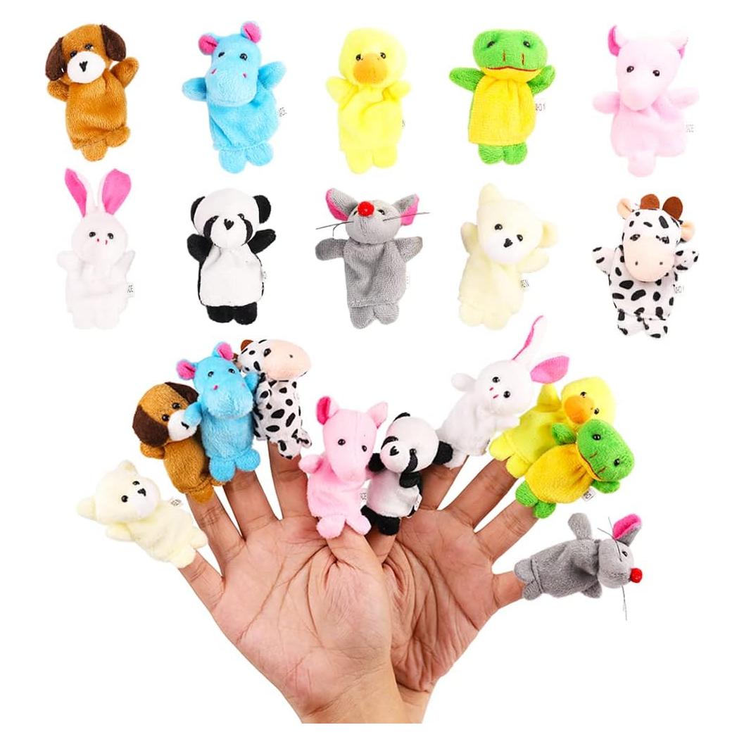 Juego de 10 Marionetas de Dedo de Animales de Felpa Miaopen