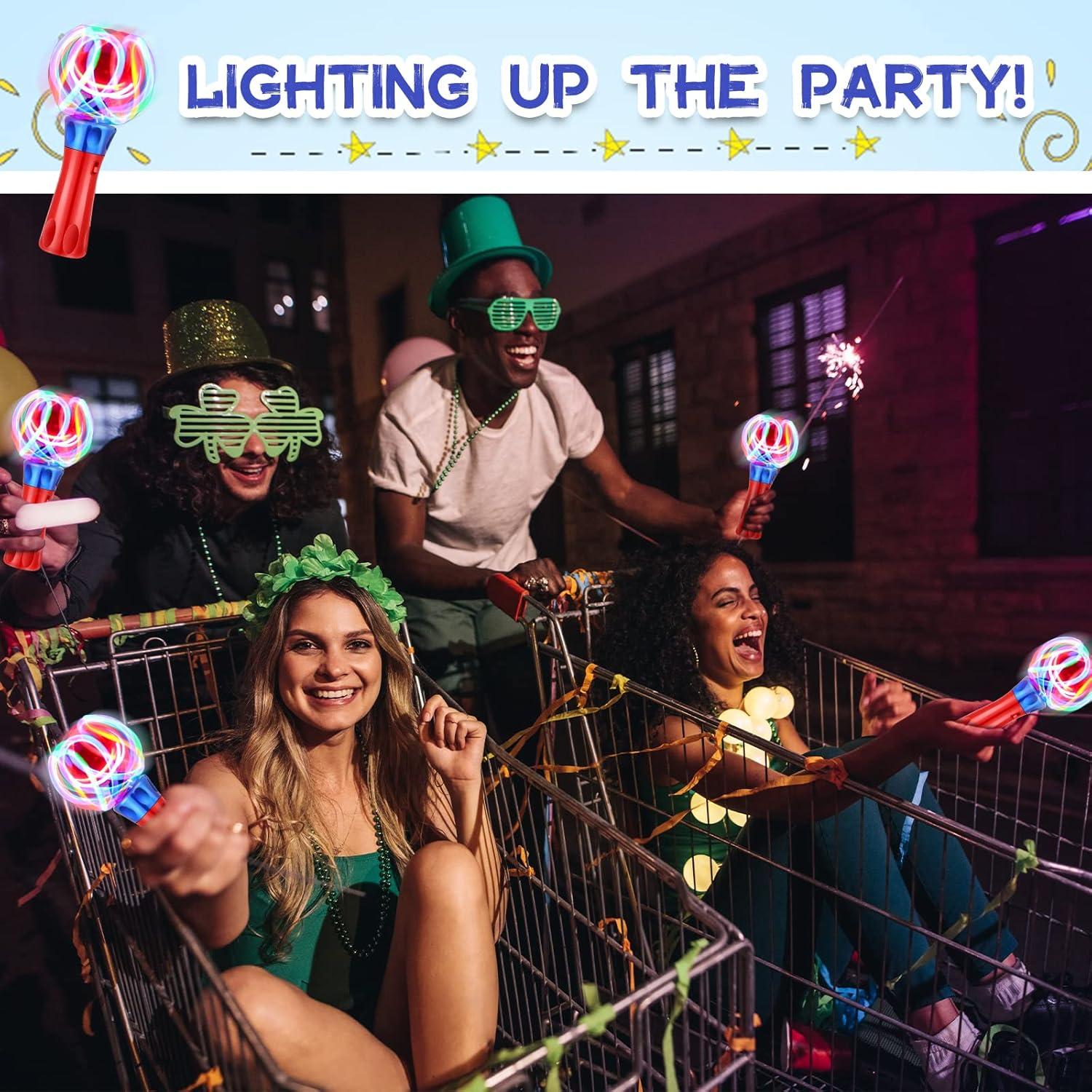 Varitas de Luz Giratorias Hungdao - 2 Piezas, 19.5 cm