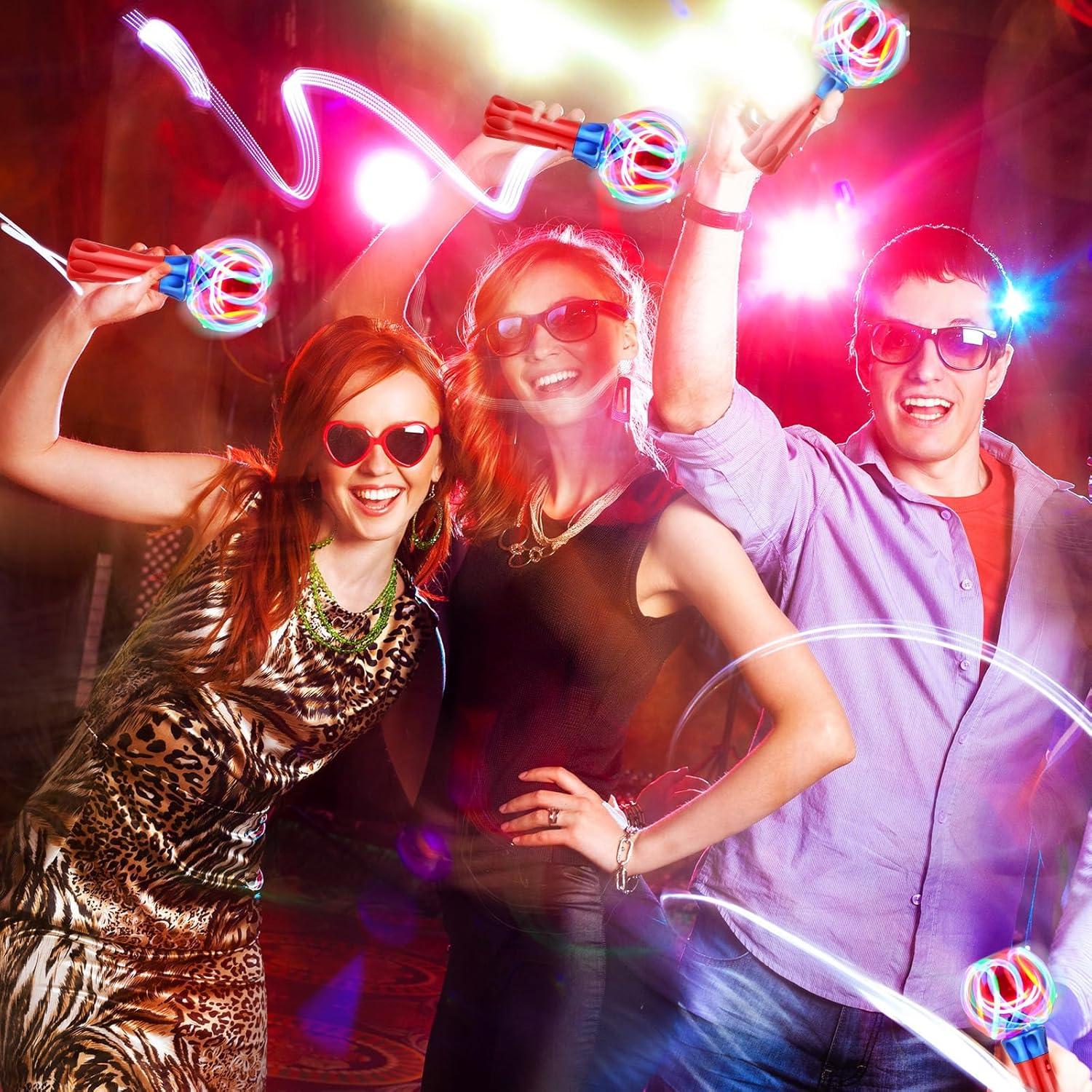 Varitas de Luz Giratorias Hungdao - 2 Piezas, 19.5 cm