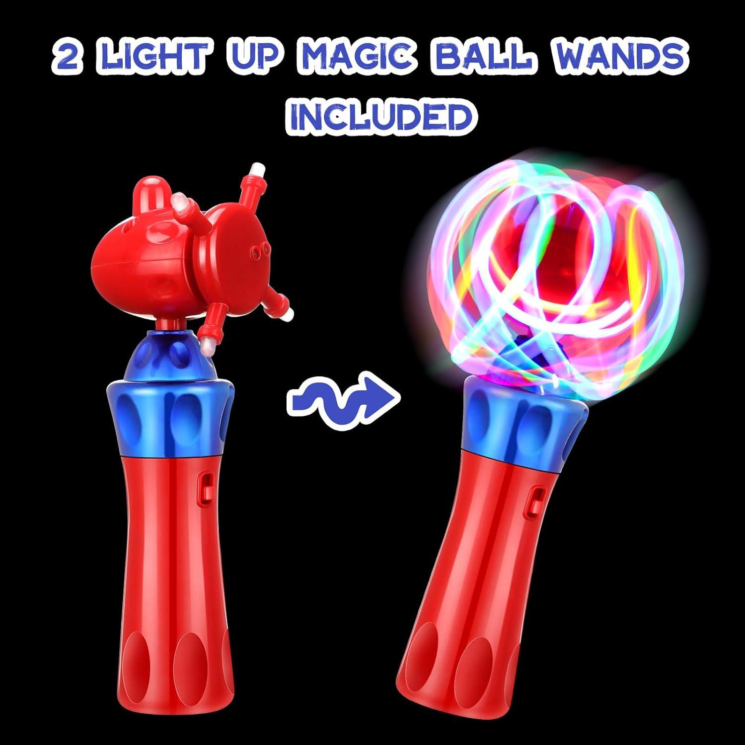 Varitas de Luz Giratorias Hungdao - 2 Piezas, 19.5 cm