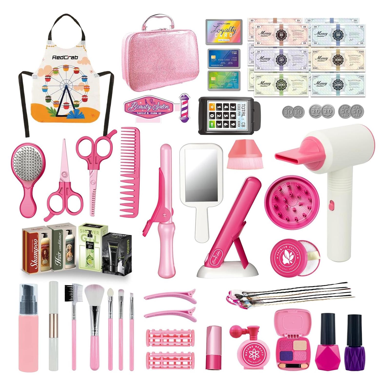 Set de Belleza RedCrab para Niñas - Kit de Maquillaje y Peluquería