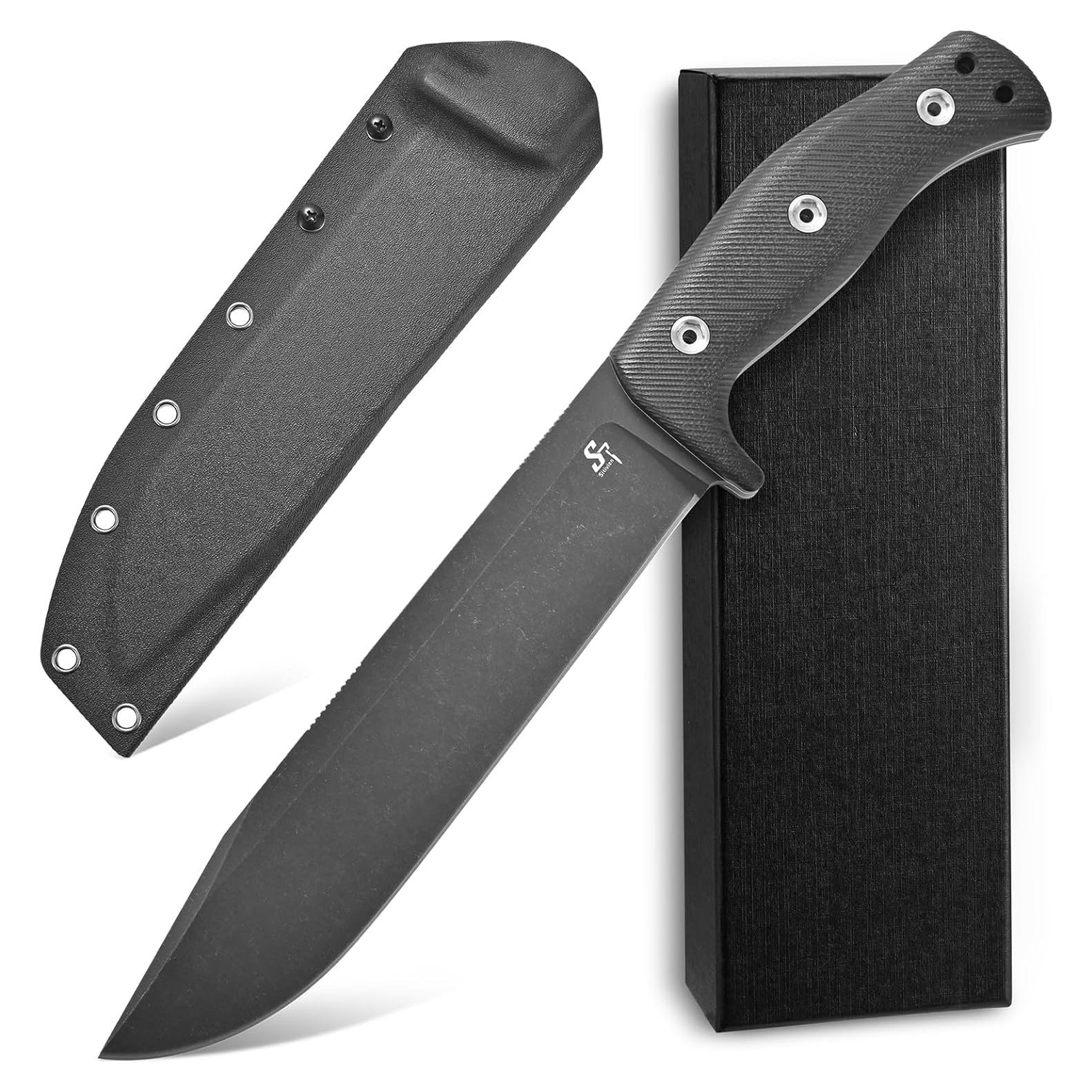 Cuchillo Fijo Sitivien ST12 Plus Acero Sleipner 20.8 cm Negro