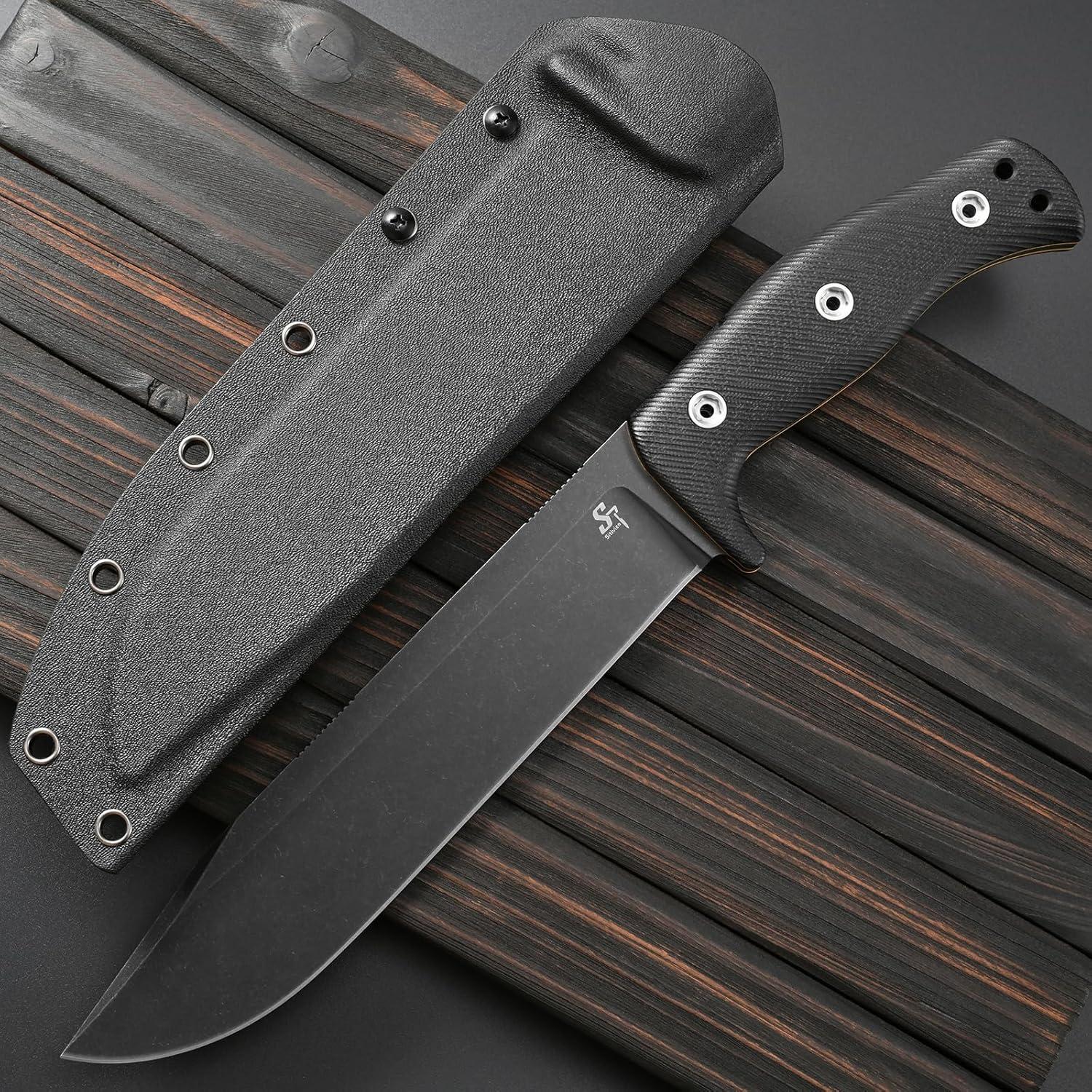 Cuchillo Fijo Sitivien ST12 Plus Acero Sleipner 20.8 cm Negro