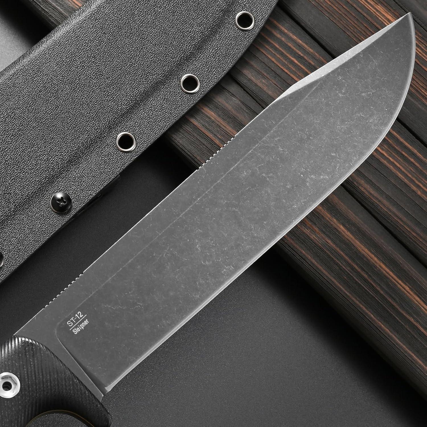 Cuchillo Fijo Sitivien ST12 Plus Acero Sleipner 20.8 cm Negro