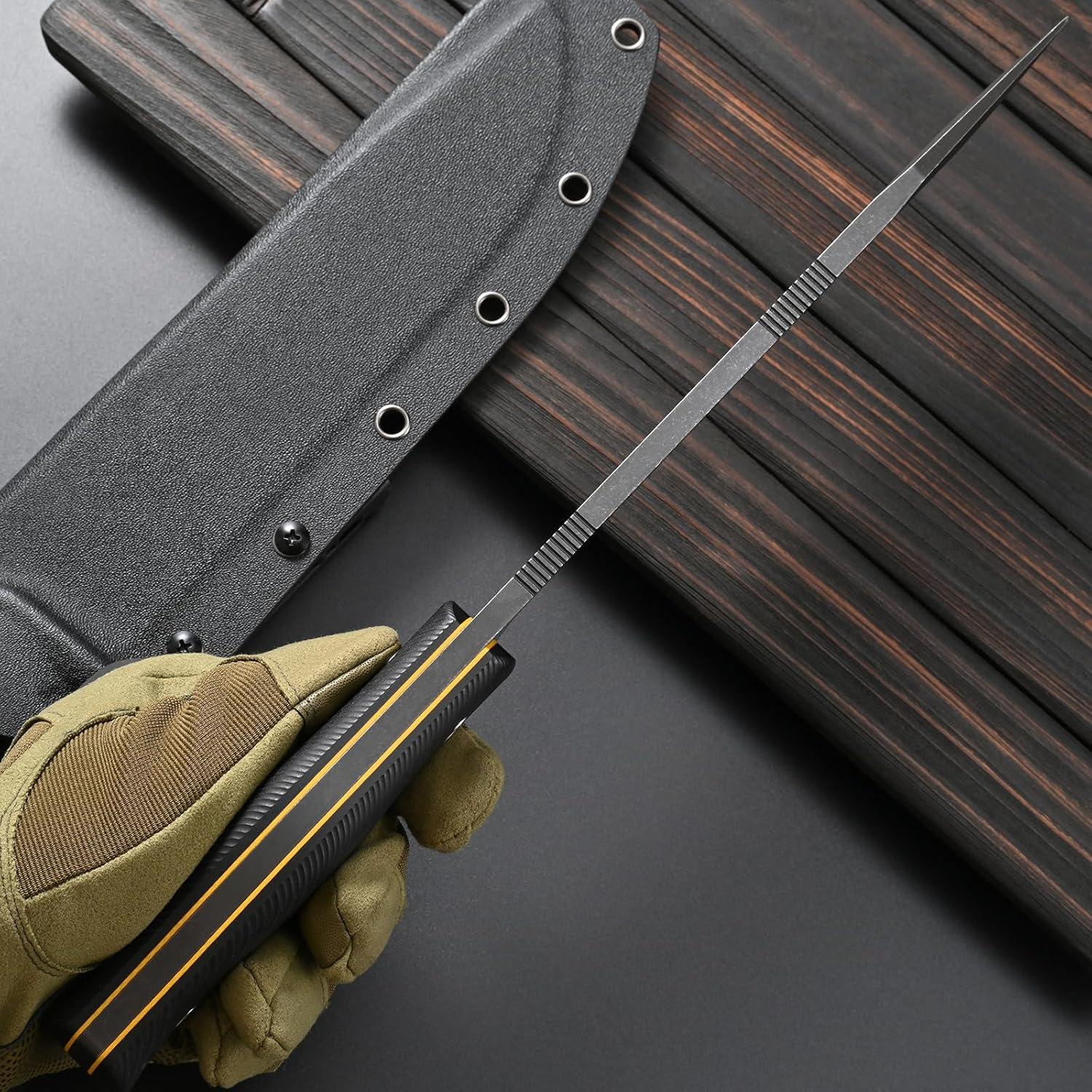 Cuchillo Fijo Sitivien ST12 Plus Acero Sleipner 20.8 cm Negro