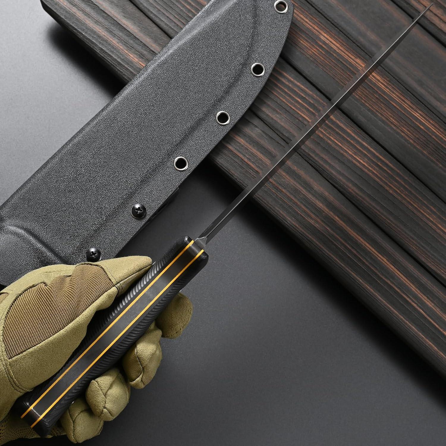 Cuchillo Fijo Sitivien ST12 Plus Acero Sleipner 20.8 cm Negro