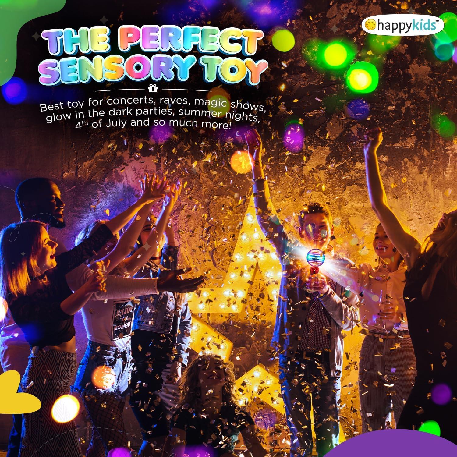 Varita Mágica LED Giratoria Happy Wholesale 19 cm - Juguete Sensorial