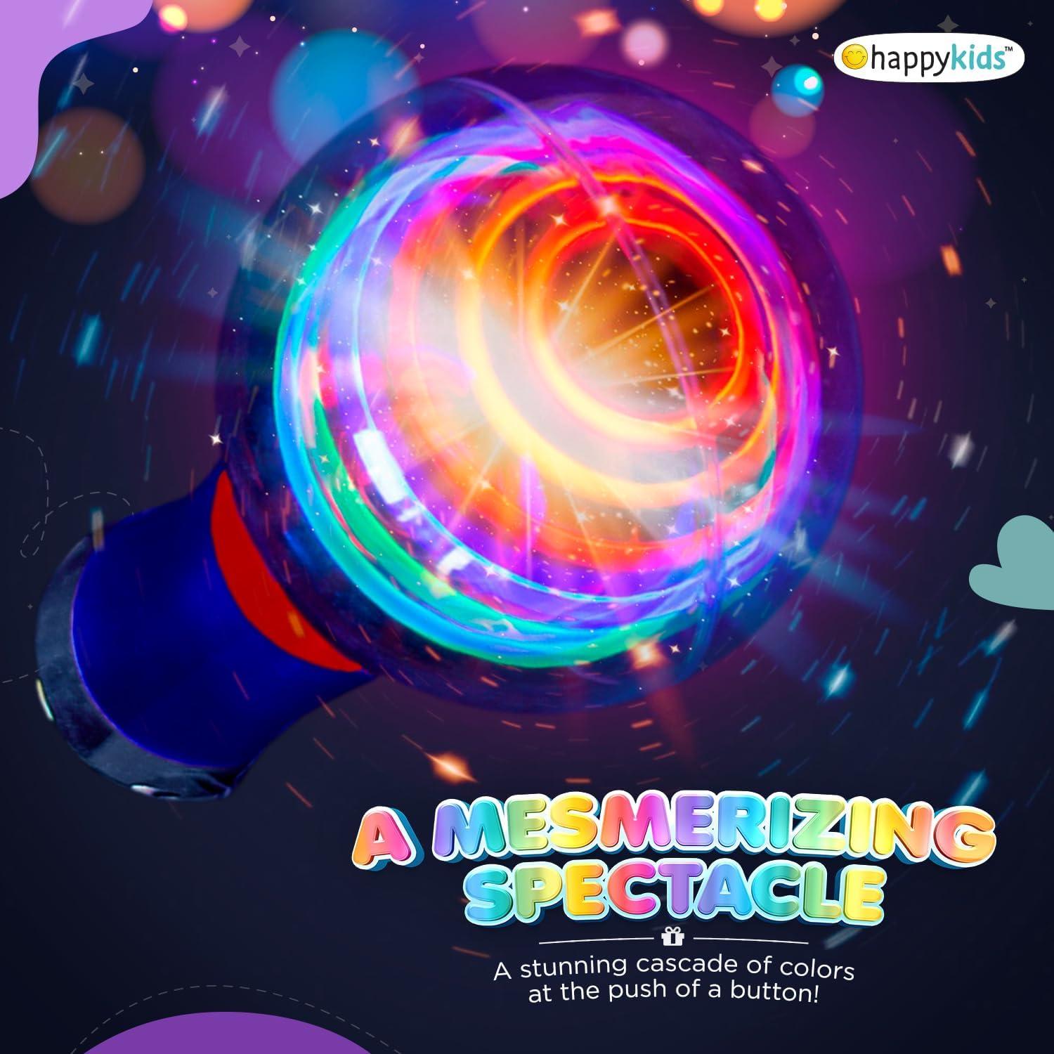 Varita Mágica LED Giratoria Happy Wholesale 19 cm - Juguete Sensorial