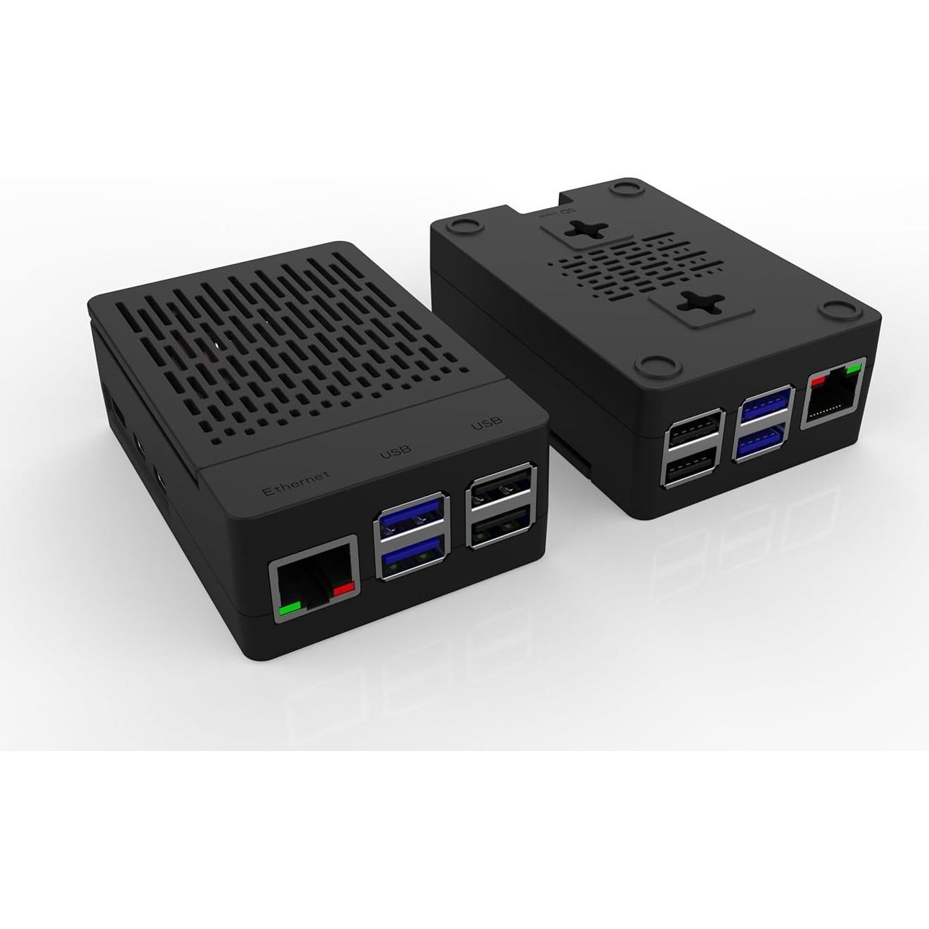 Funda para Raspberry Pi 5 iUniker con Ventilador y Disipador Negro
