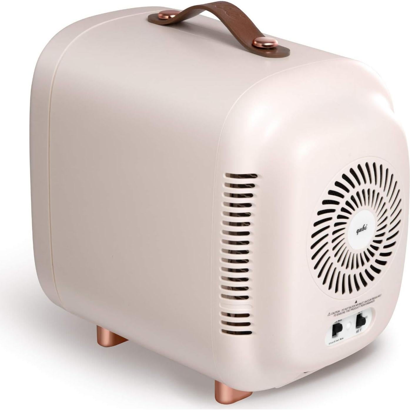 Mini Refrigerador QUBI 5L Blanco Crema para Cosméticos y Cuidado de la Piel