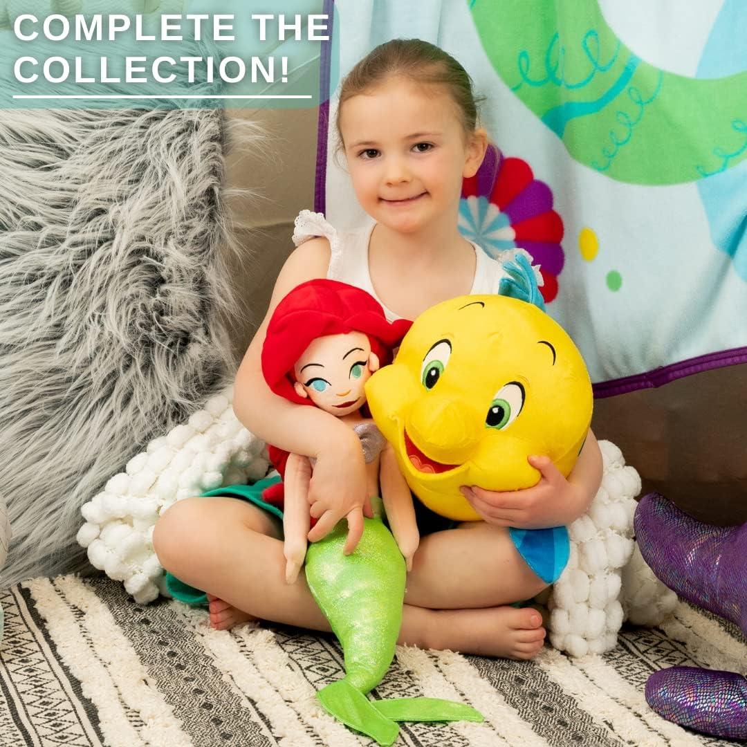 Almohada de Peluche Flounder La Sirenita Franco 28x39 cm