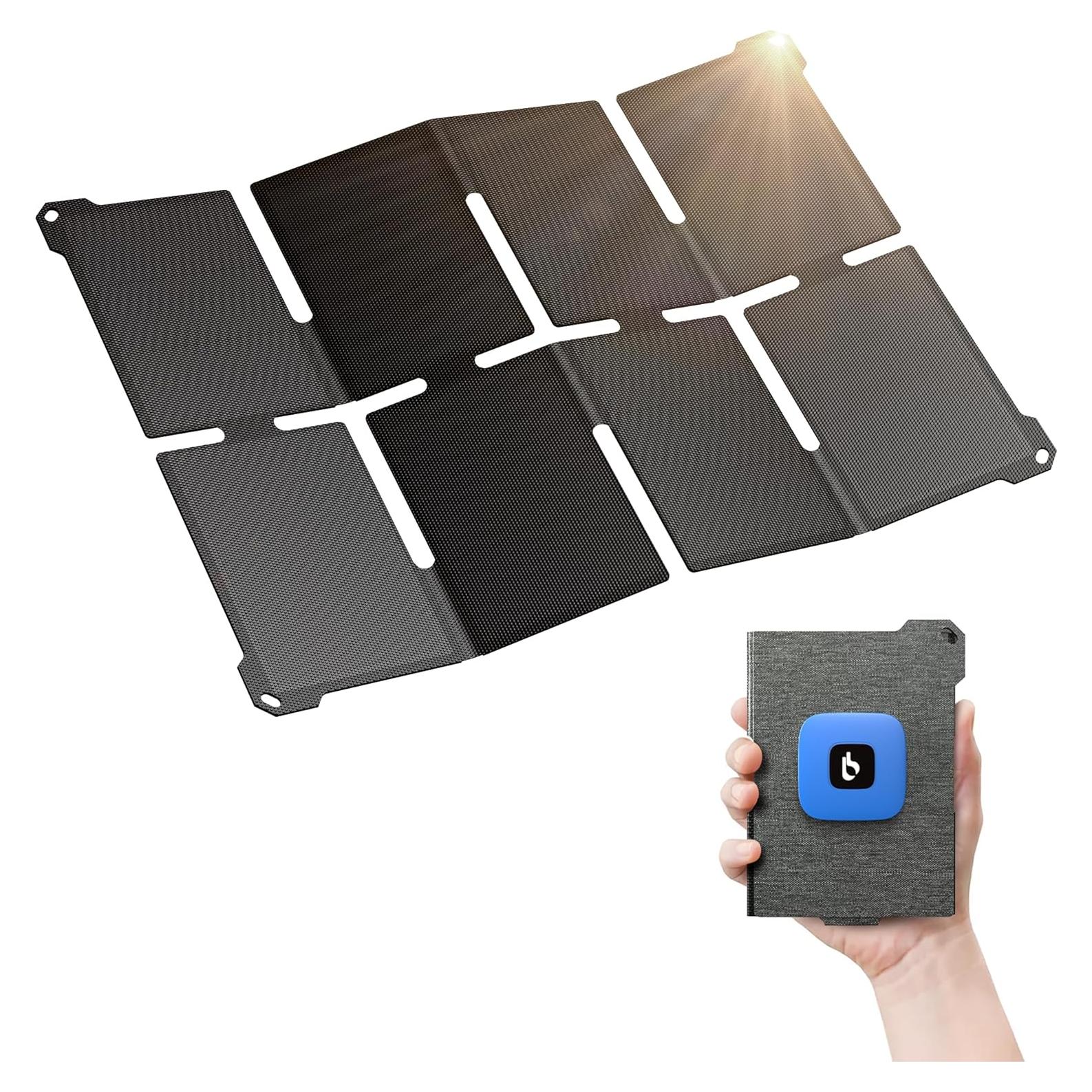 Cargador Solar Portátil BigBlue 25W Plegable IP68 USB-A y C