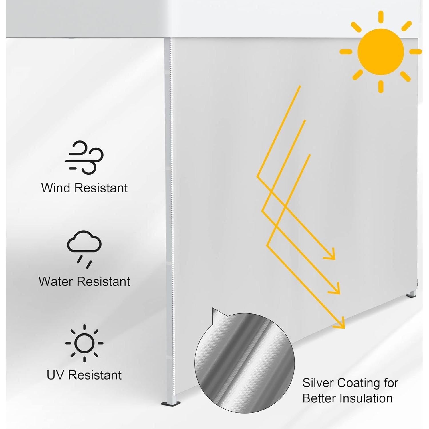 Paredes Laterales Carpa Pop Up Morngardo 3 Piezas 3.05x3.05m