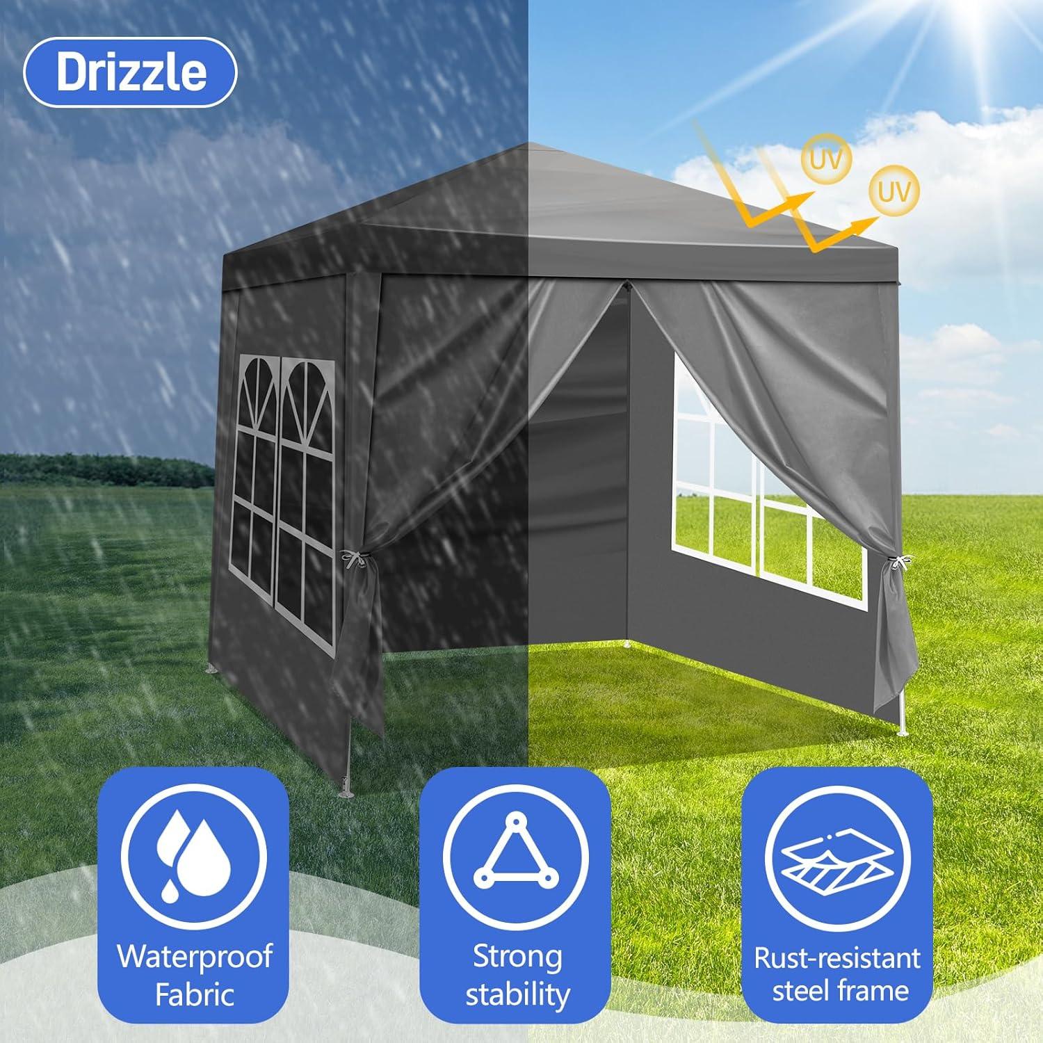 Carpa de Fiesta Impermeable Outvita 2m x 2m con Paredes