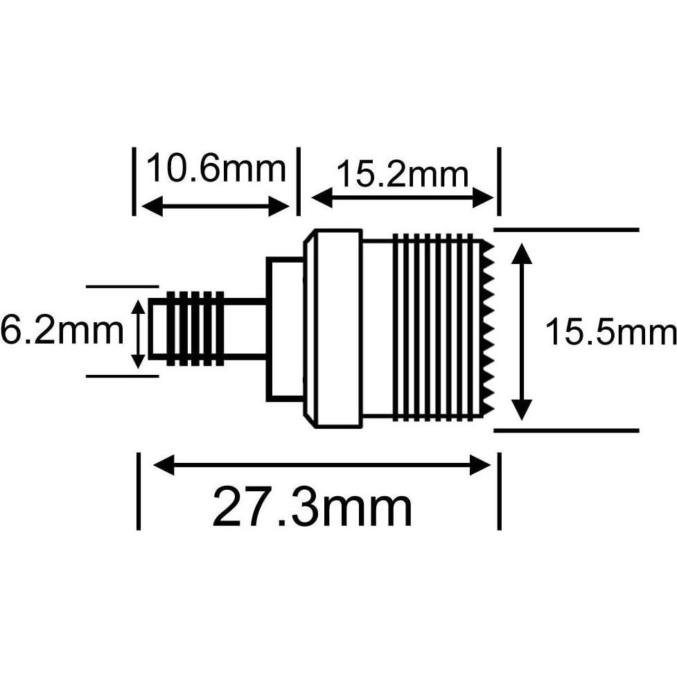 Adaptador Coaxial UHF Femenino a SMA Femenino OneLinkMore - 2 Piezas
