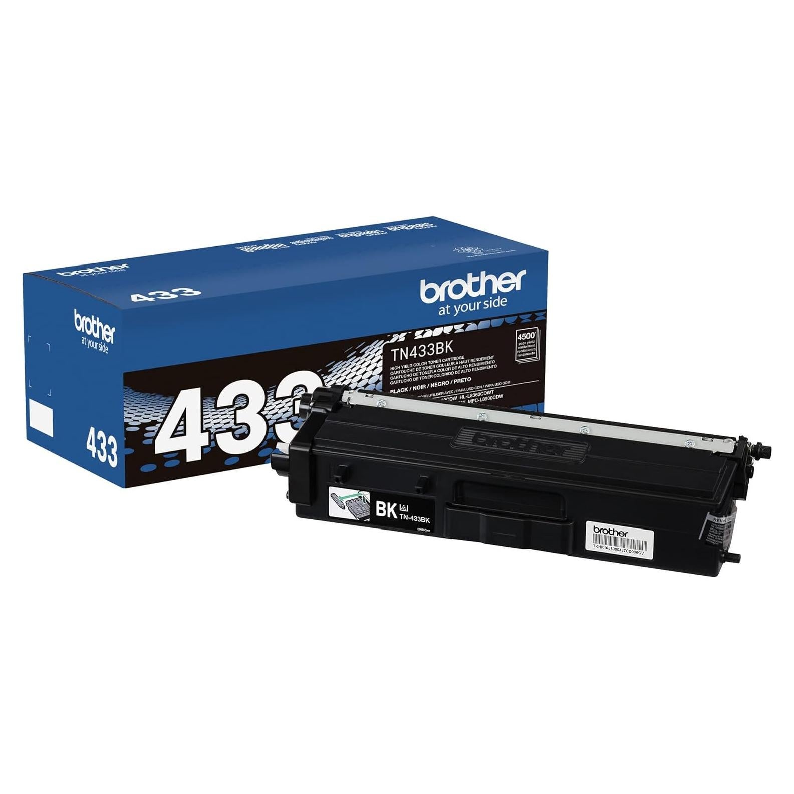 Tóner Negro Alta Capacidad Brother TN433BK - 4500 Páginas