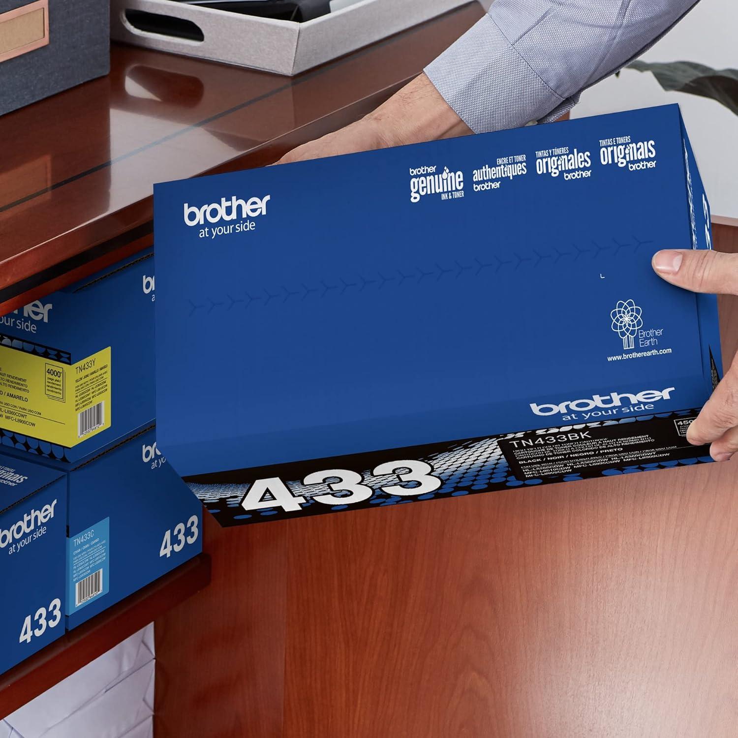 Tóner Negro Alta Capacidad Brother TN433BK - 4500 Páginas