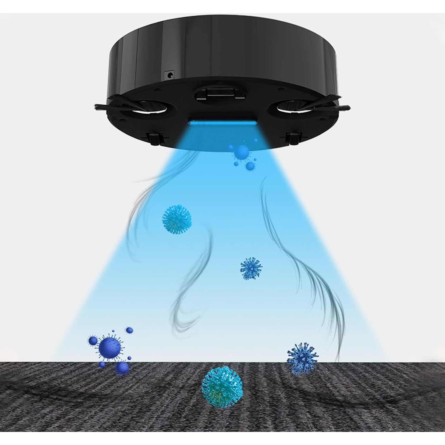 Robot Aspirador Sarkoyar Recargable 3 en 1 Negro 315g