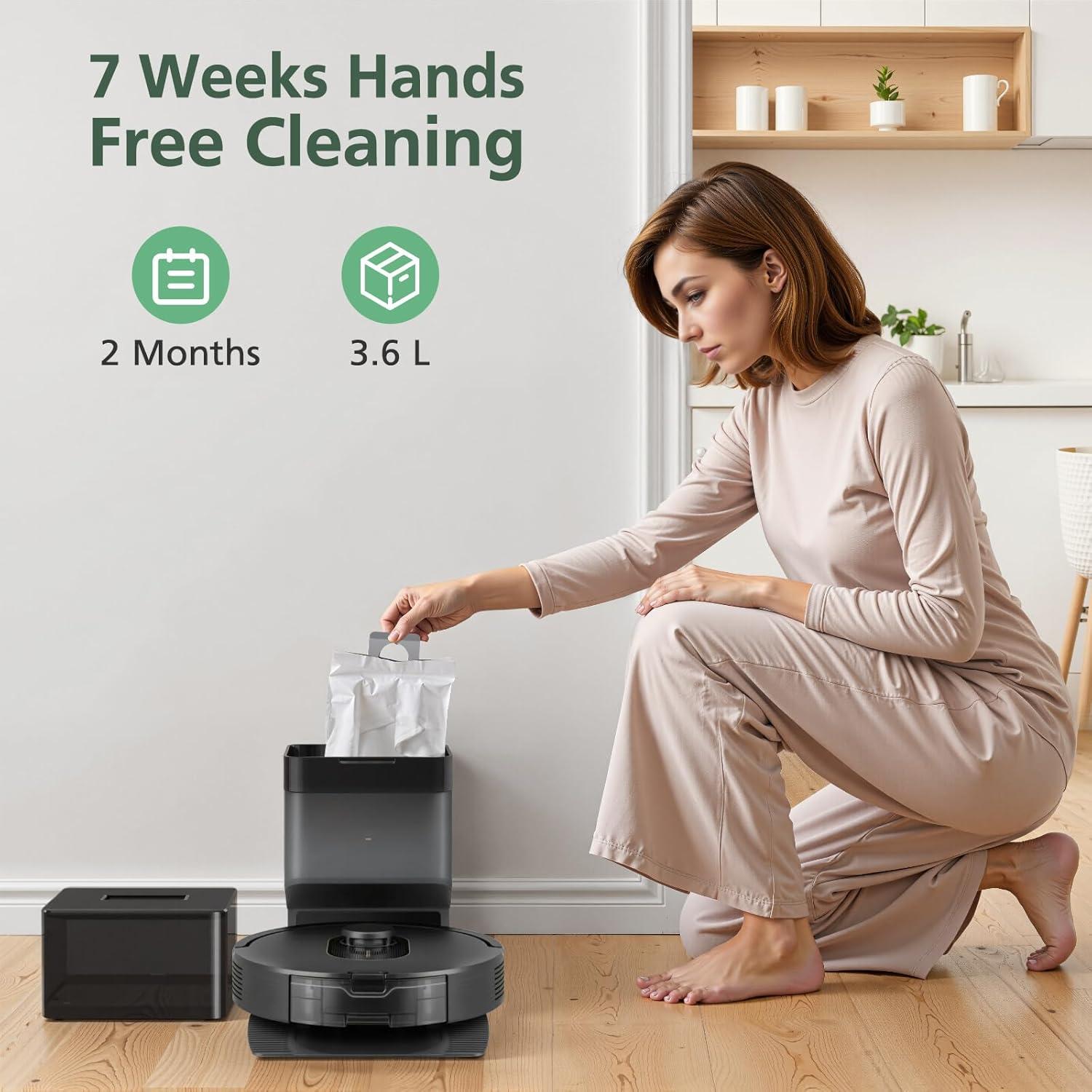 16 Bolsas de Polvo Q5 para Roborock - 3.6L, Alta Eficiencia