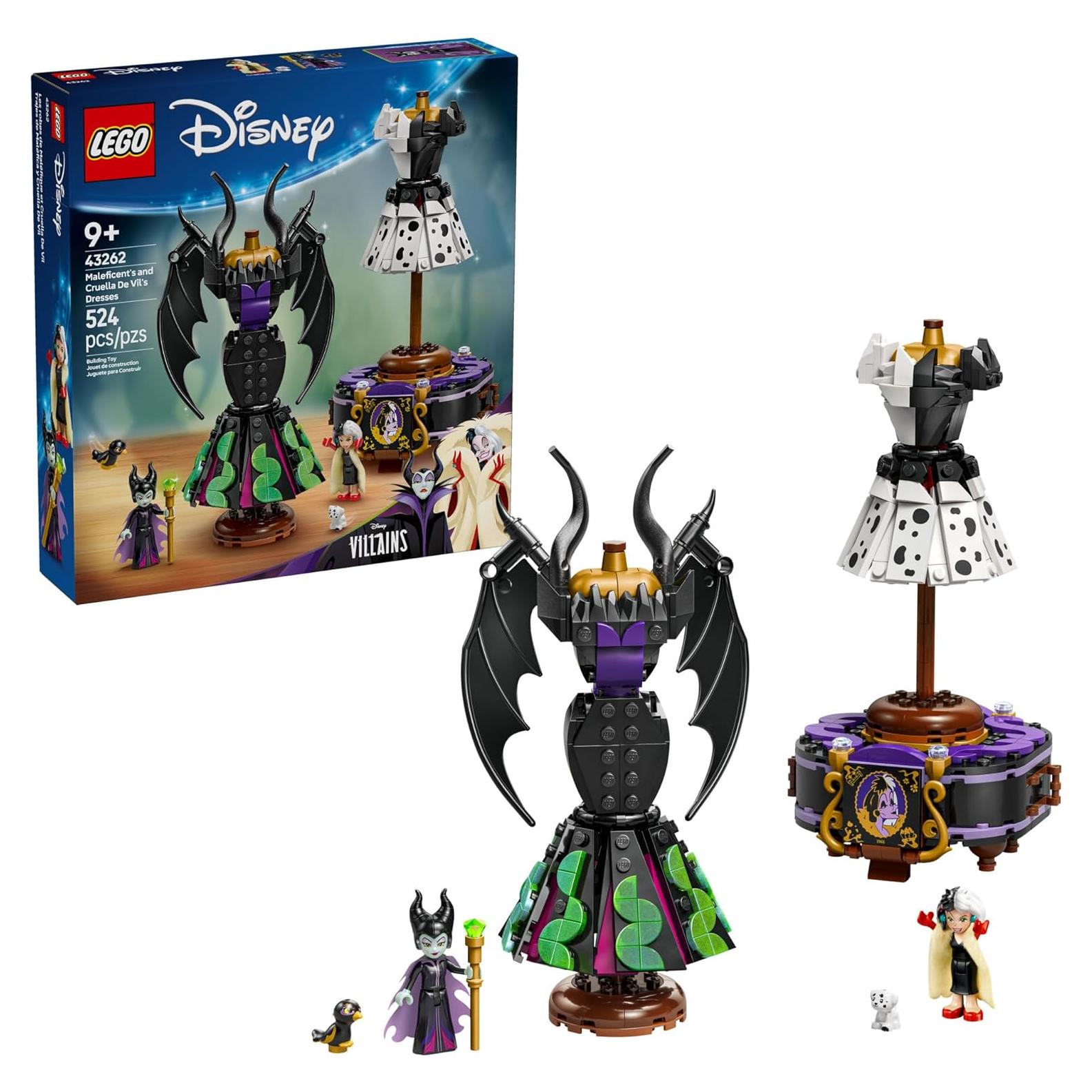 LEGO Vestidos de Malefica y Cruella de Vil 43262 - Juguete de Construcción para Niños 9+
