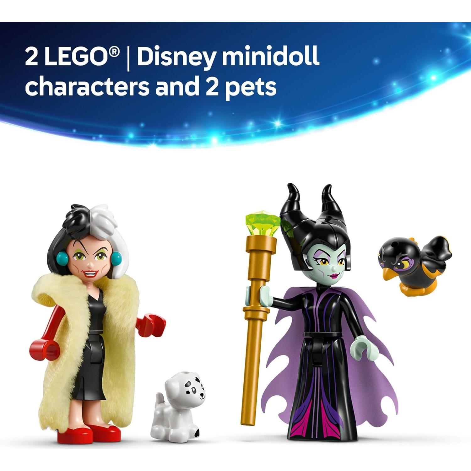 LEGO Vestidos de Malefica y Cruella de Vil 43262 - Juguete de Construcción para Niños 9+