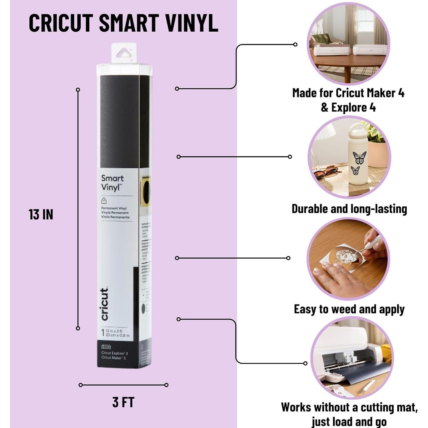 Cricut Explore 4 Máquina de Corte con Vinilo Inteligente 3.66m