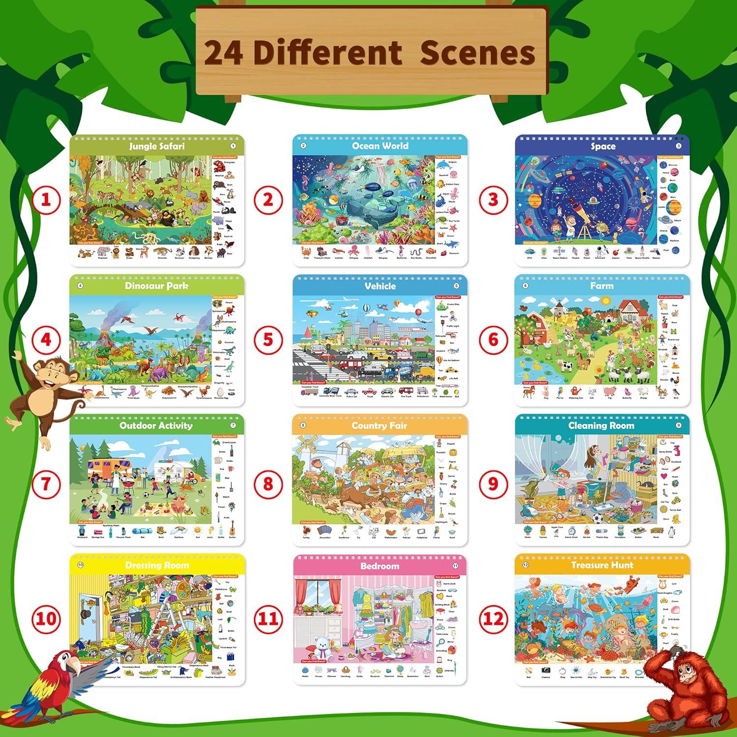 Libro de Actividades Buscar y Encontrar Elfew 24 Temas 3-8 Años