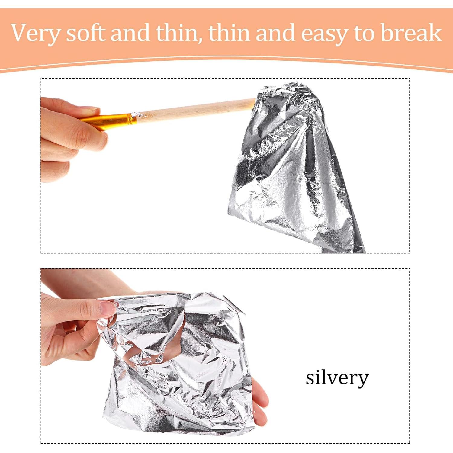 Cunhill 100 Hojas de Oro y Plata para Manualidades 14x14cm