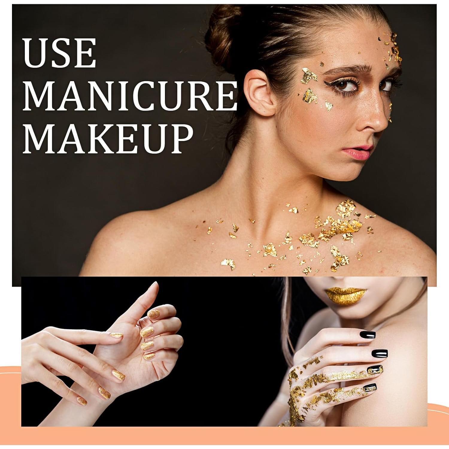 Cunhill 100 Hojas de Oro y Plata para Manualidades 14x14cm