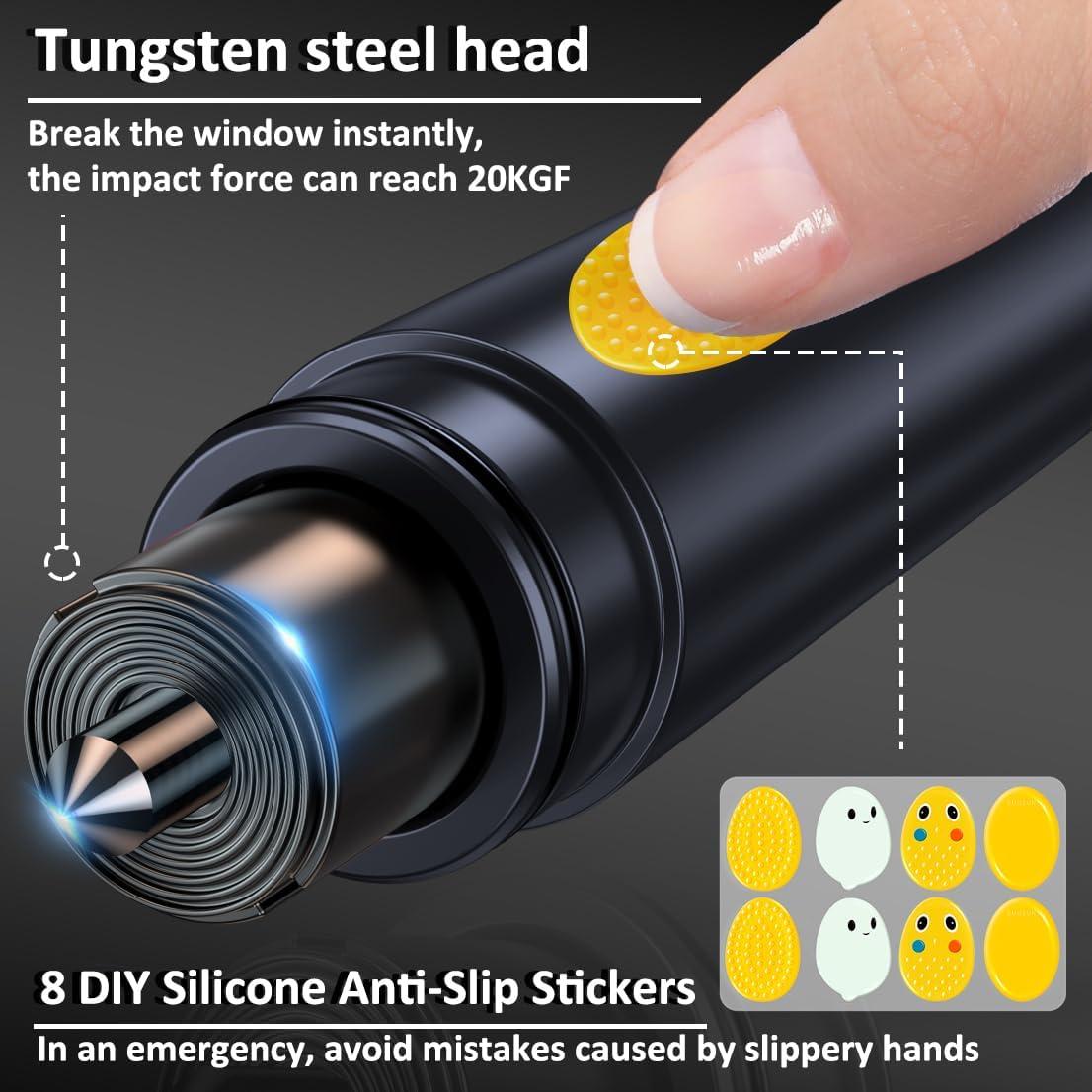 Martillo de Seguridad Smosun 2 en 1 Cortador y Rompedor de Cristales