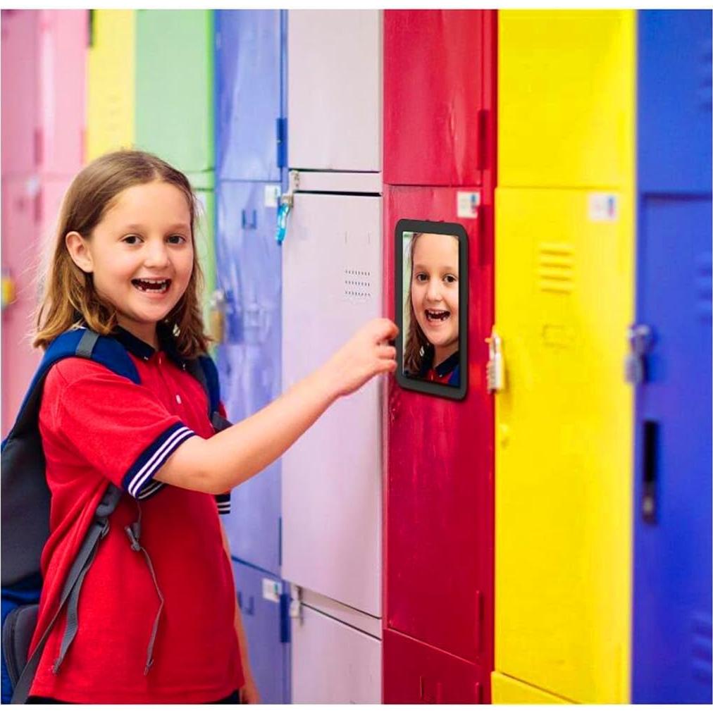 Espejo Magnético Mpowtech 12.7x17.8 cm Negro para Casillero