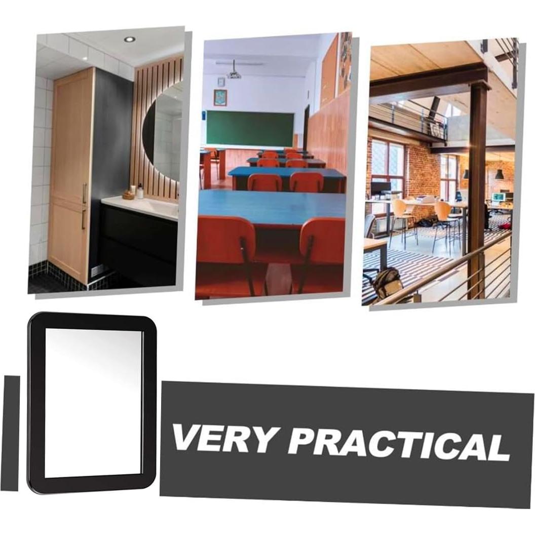 Espejo Magnético Mpowtech 12.7x17.8 cm Negro para Casillero