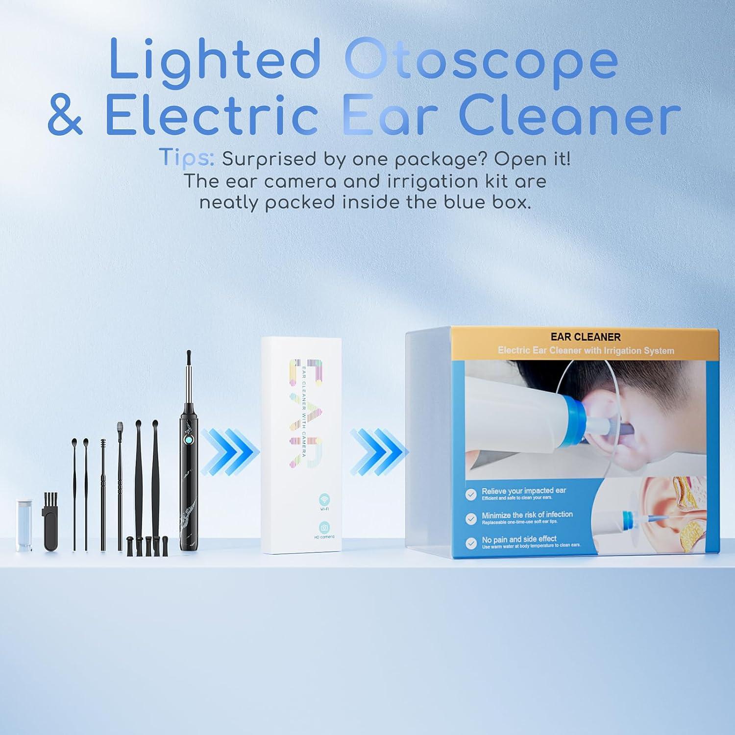 Kit de Limpieza de Oídos Eléctrico ENIFER con Cámara 1080P