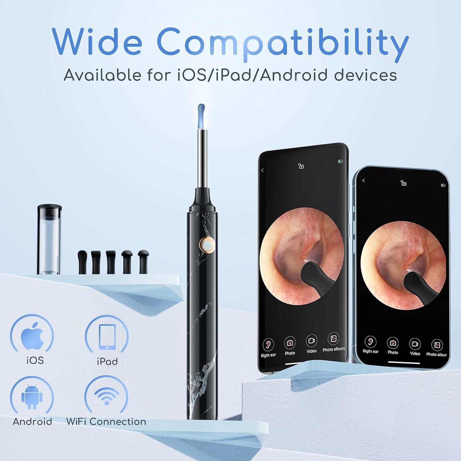 Kit de Limpieza de Oídos Eléctrico ENIFER con Cámara 1080P