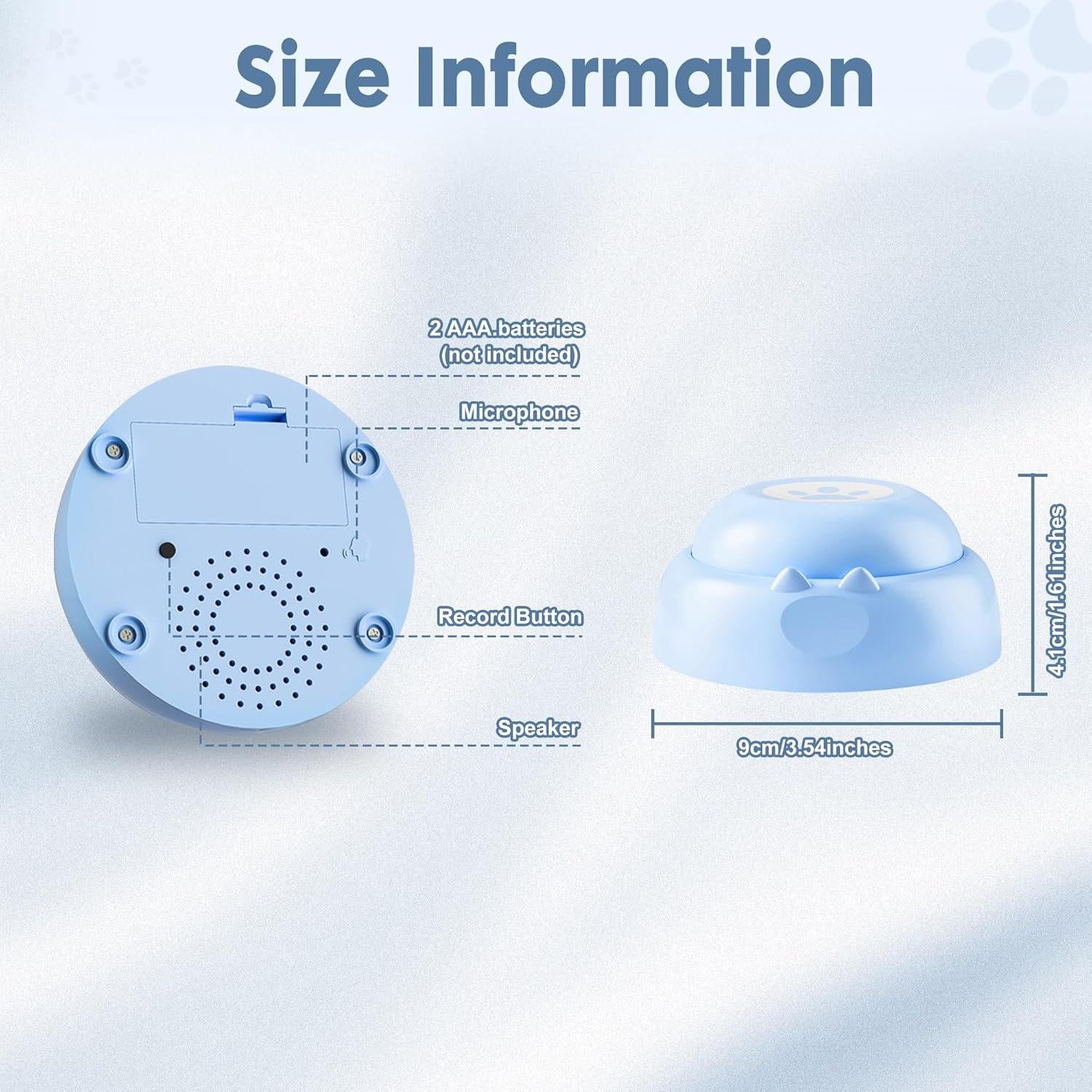 Botones de Grabación de Voz para Perros WOOFOOW - 2 Unidades