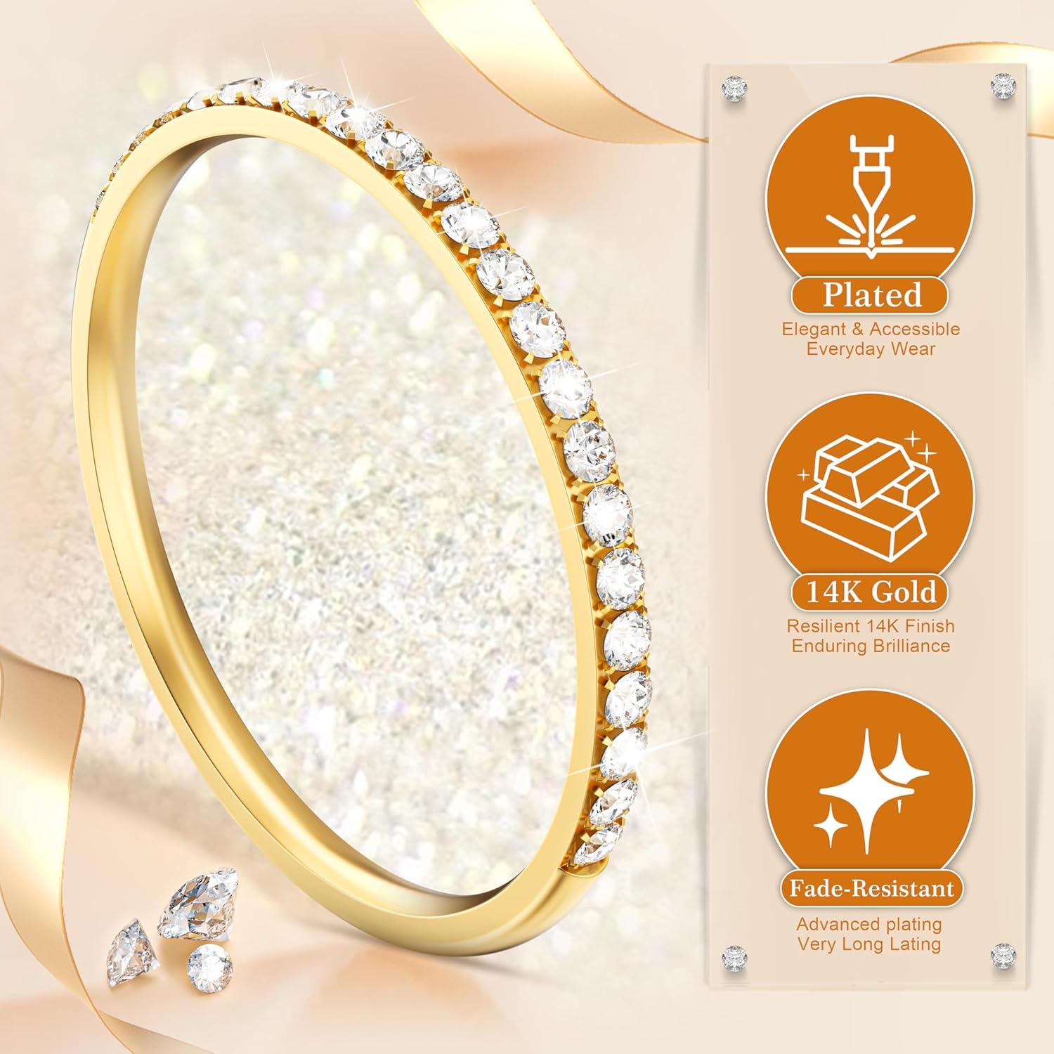 Anillos Apilables Baño de Oro 14K para Oura Ring 4/Gen 3