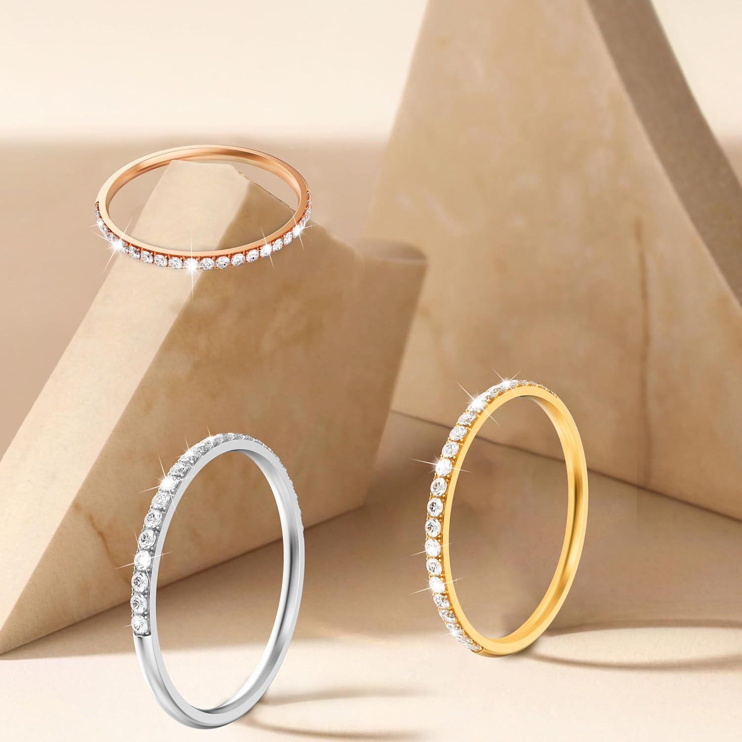 Anillos Apilables Baño de Oro 14K para Oura Ring 4/Gen 3