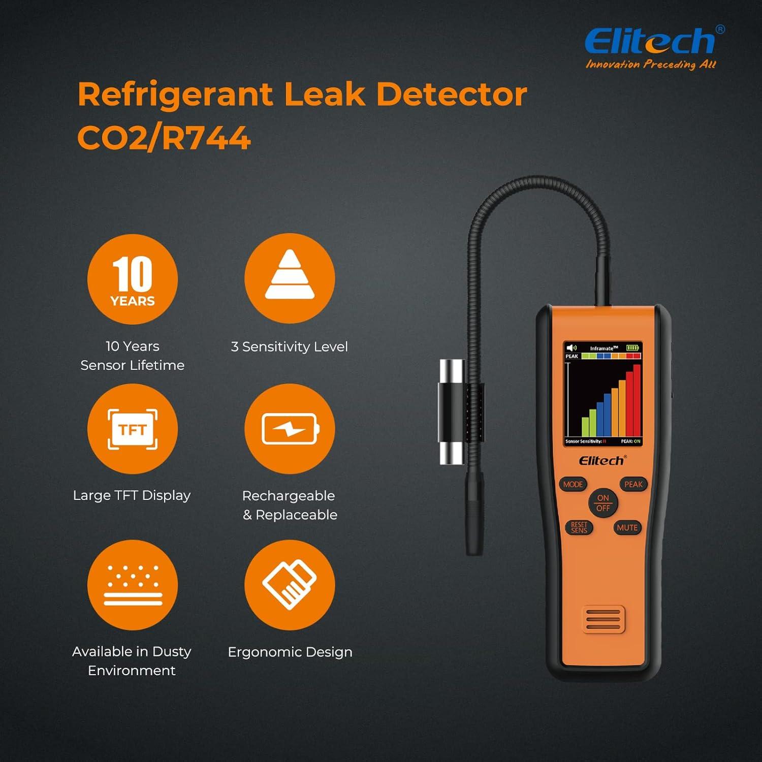 Detector de Fugas de Refrigerante Elitech Inframate C CO2
